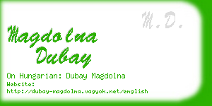 magdolna dubay business card